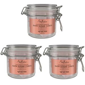 3 Pack Lot SHEA MOISTURE COCONUT HIBISCUS BATH SUGAR CUBES 7.5 OZ each Bathroom